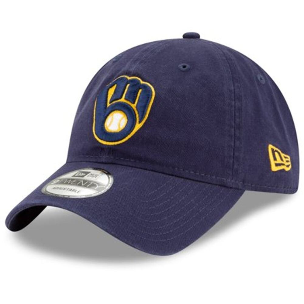 NWT Milwaukee Brewers Men’s New Era 9TWENTY Core Classic Hat Navy OSFA